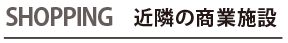 SHOPPING 近隣の商業施設