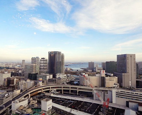 横浜ベイシェラトンタワーズ スカイラウンジ ベイビュー 窓からの眺め