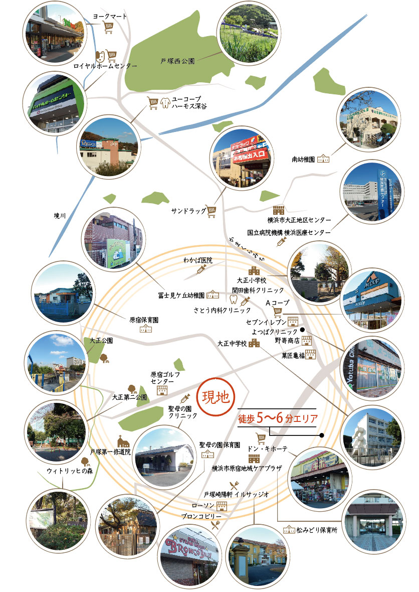 戸塚区 原宿 周辺マップ
