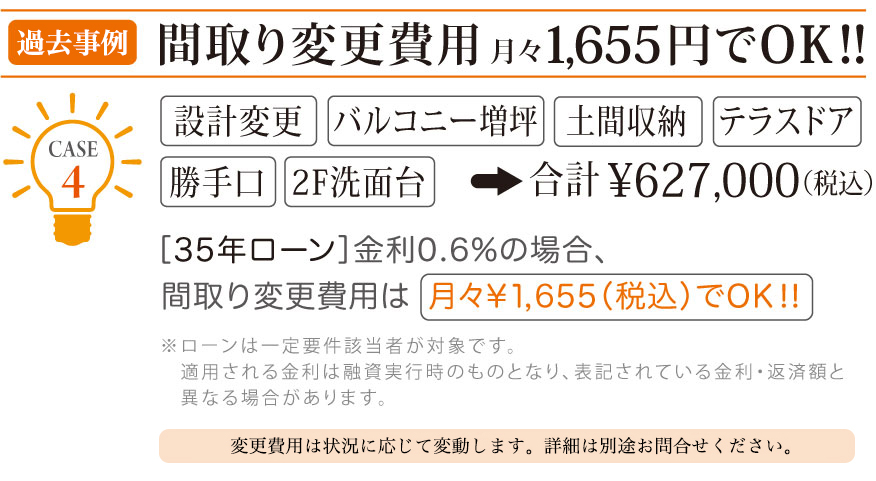 セミオーダー住宅 間取り変更の費用 case.4 横浜建物