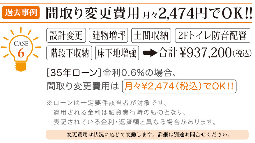 セミオーダー住宅 間取り変更の費用 case.6 横浜建物