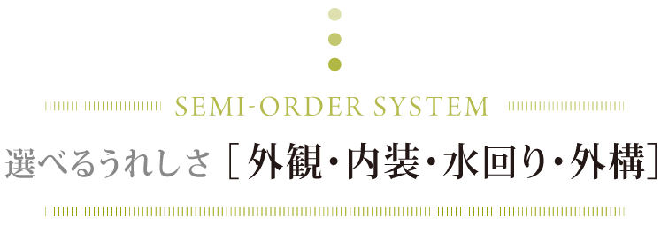 選べるうれしさ 外観・内装・水回り・外構 横浜建物