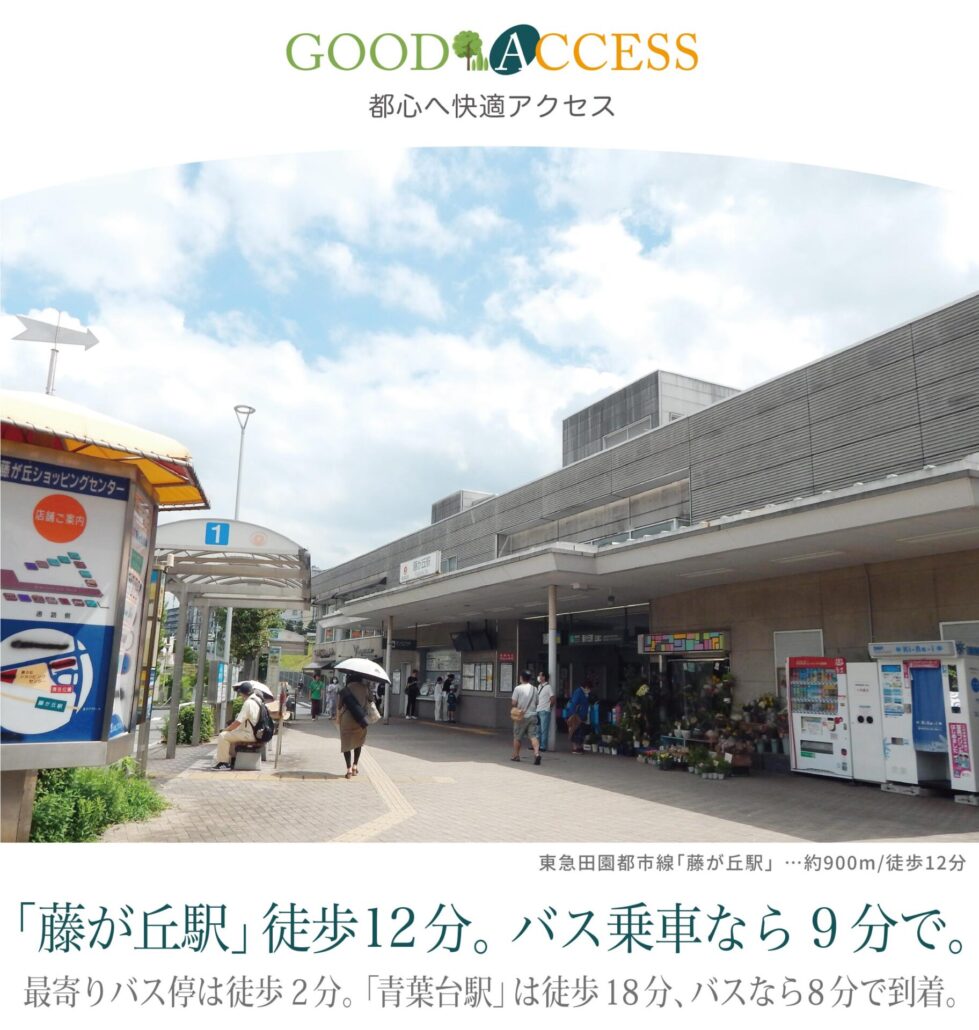 都心へ快適アクセス、藤が丘駅