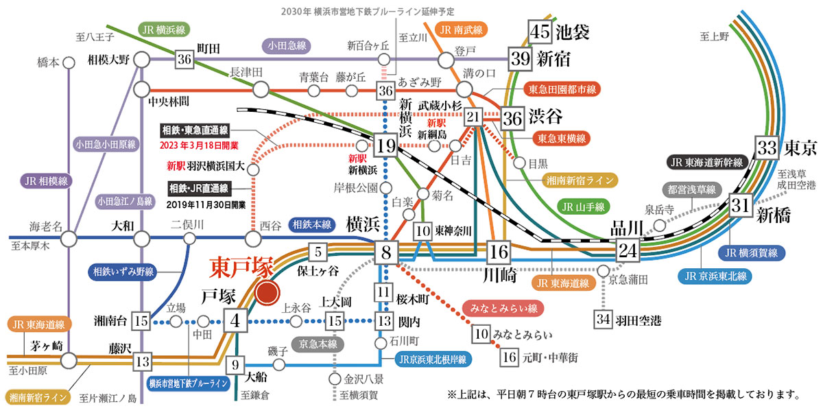 JR東戸塚駅 路線図