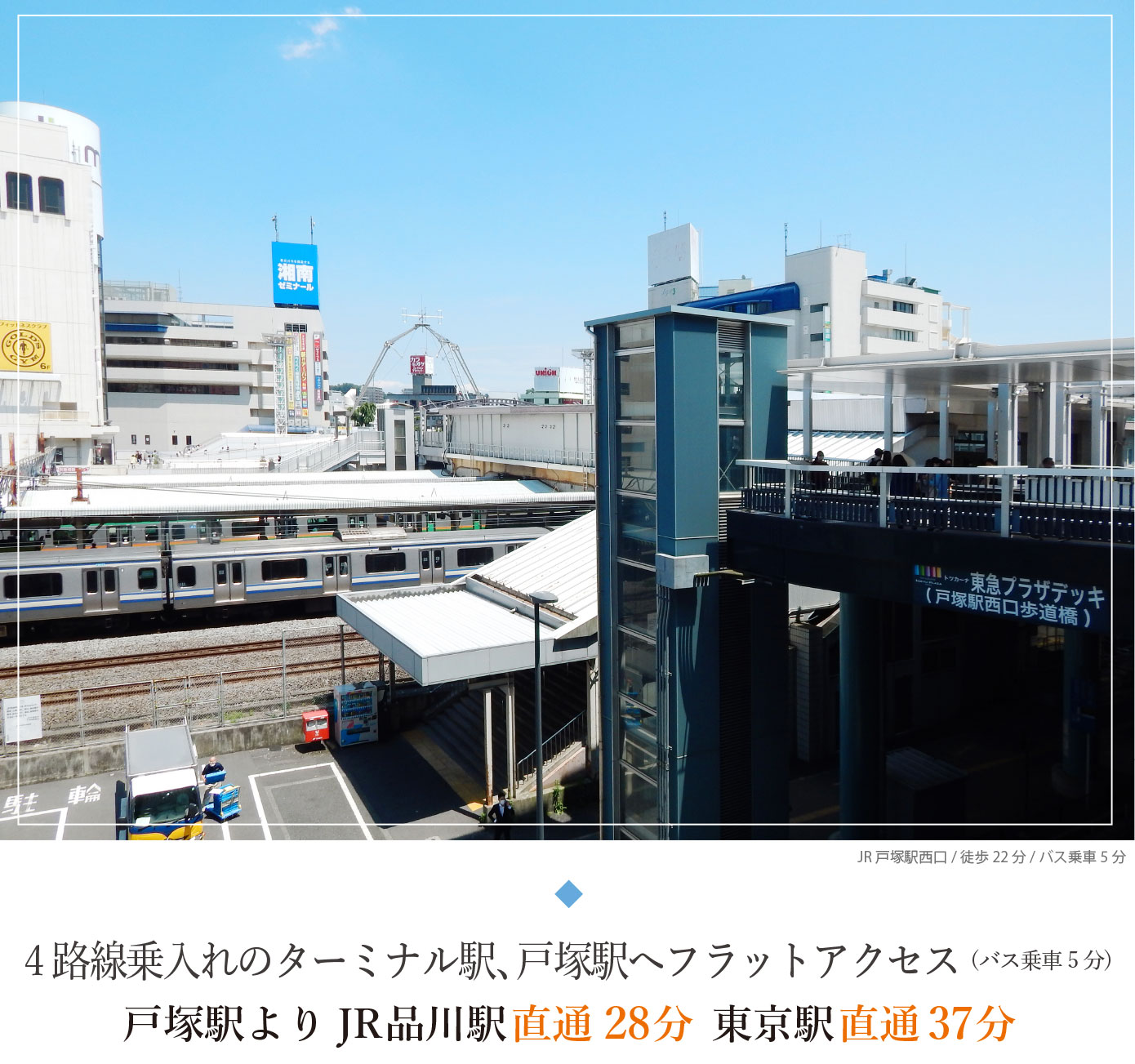 JR戸塚駅へ フラットアクセス