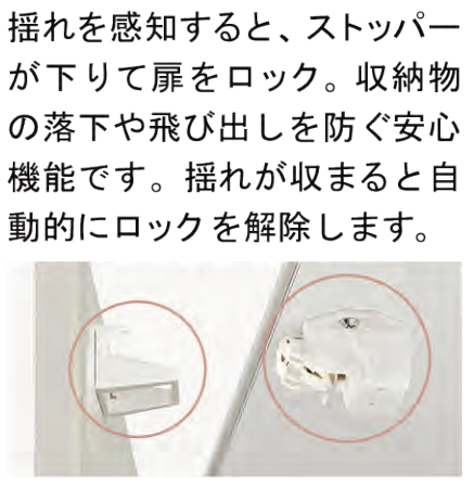 LIXIL システムキッチン ES 扉キャッチ機構