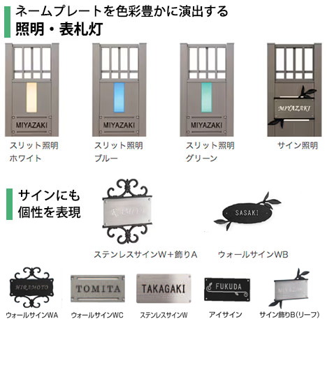 LIXIL 機能門柱の部品各種