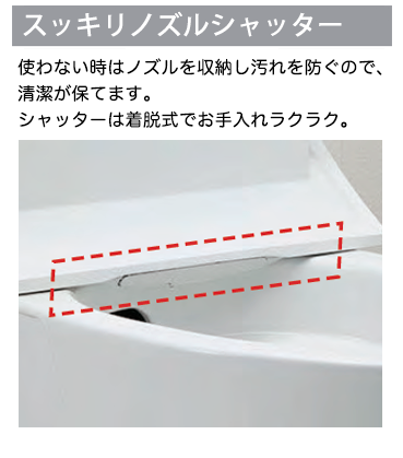 リクシル ベーシア シャワートイレ スッキリノズルシャッター