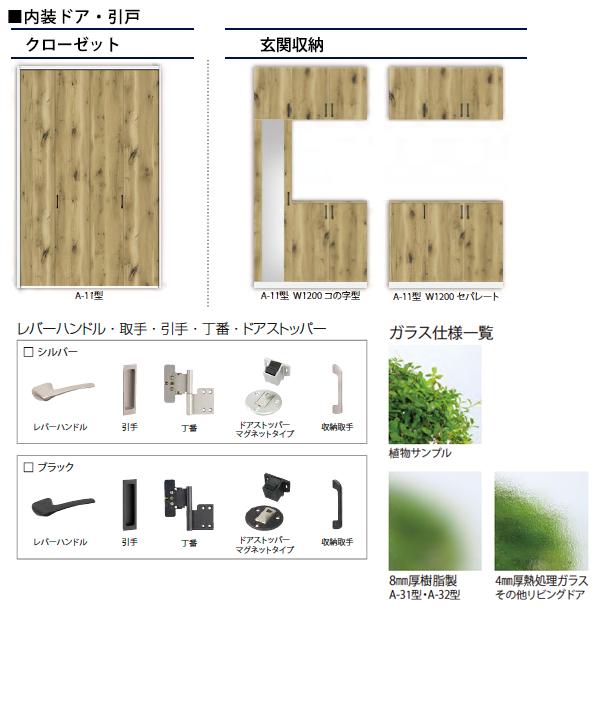 建具 内装ドア、引戸