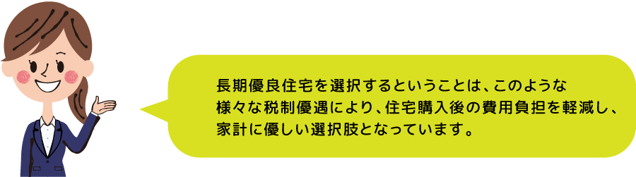 長期優良住宅を選択するということは、このような様々な税制優遇により、住宅購入後の費用負担を軽減し、家計に優しい選択肢となっています。