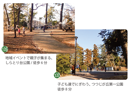 しらとり台公園とつつじが丘第一公園