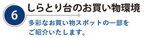 しらとり台のお買い物環境