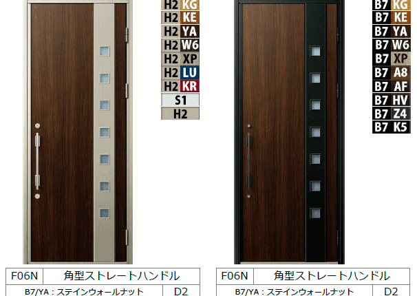 耐熱玄関ドア ヴェナートD30 カラー & デザインのバリエーション F06N、F06N