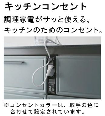 リクシル システムキッチン NDのコンセント