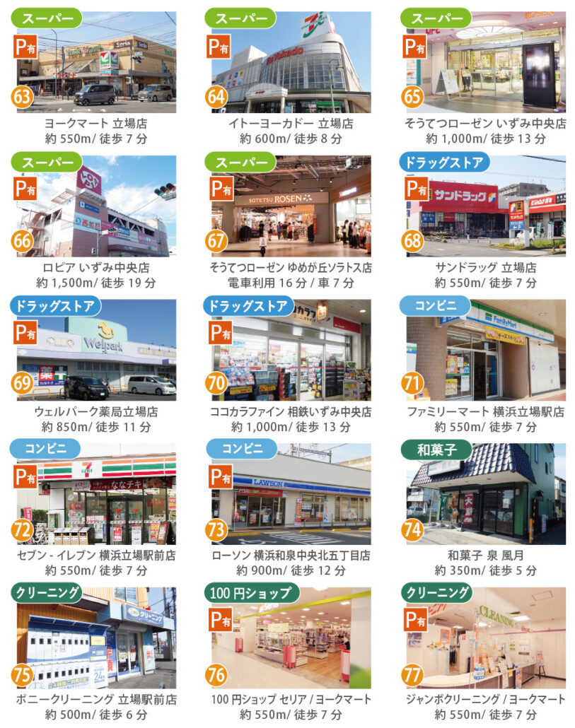和泉中央北2丁目周辺のお買い物スポット15店舗の外観や店頭の写真