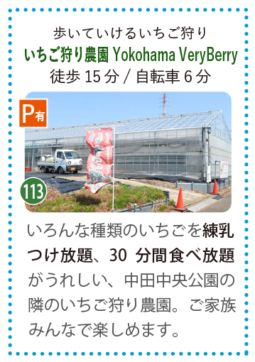 分譲地より徒歩15分で行ける、いちご狩り農園 Yokohama VeryBerry