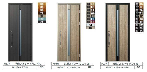 YKK ap ベナート 防火玄関ドア デザインバリエーション