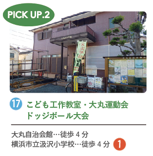 こども工作教室・ドッジボール大会・大丸運動会が開催される大丸自治会館の外観写真