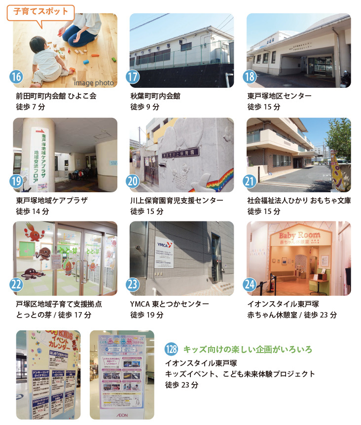 東戸塚、前田町周辺の子育てスポットの写真