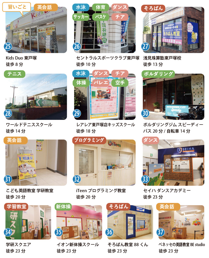 東戸塚、前田町周辺の習いごと教室の写真