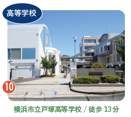横浜市立戸塚高等学校/徒歩13分