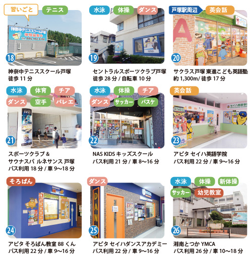 周辺の習いごと教室