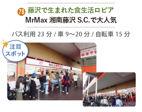 MrMax湘南藤沢 S.C.にオープンした、食生活ロピアの長蛇の列の風景