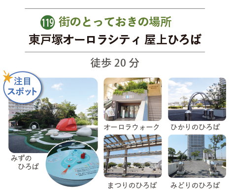 東戸塚オーロラシティの6つの屋上ひろばの写真