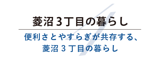 菱沼3丁目の暮らし