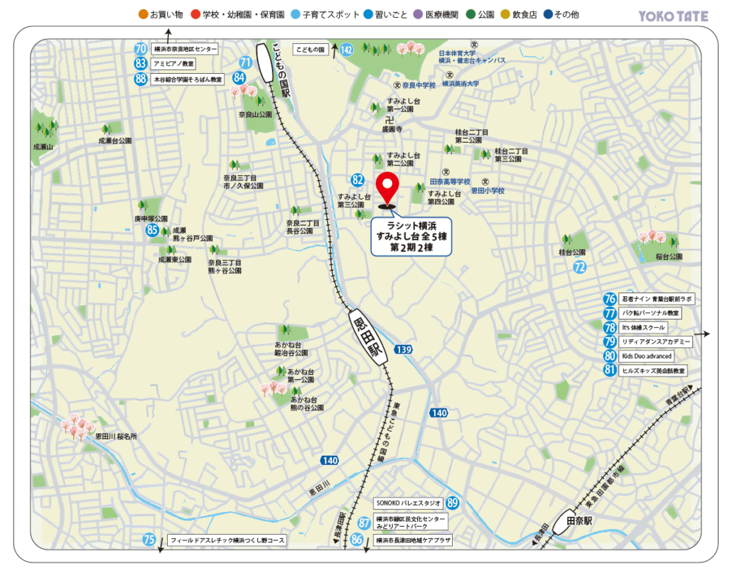 すみよし台周辺環境マップ すみよし台周辺環境マップ
