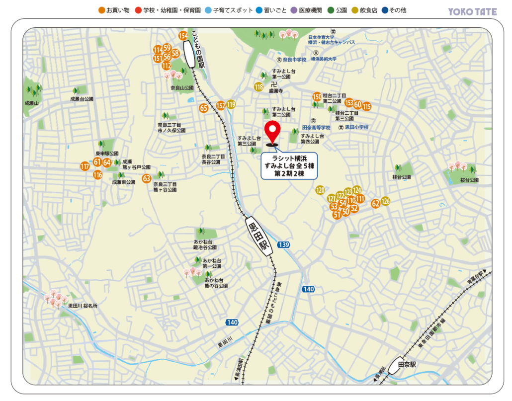 すみよし台周辺環境マップ すみよし台周辺環境マップ