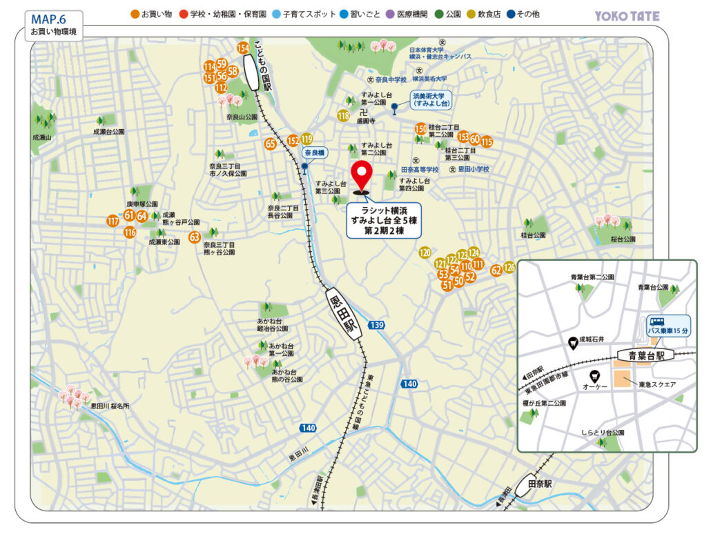 すみよし台周辺環境マップ お買い物環境