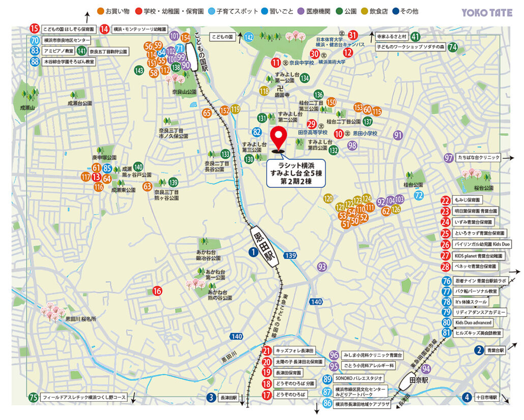 すみよし台周辺環境 全体マップ すみよし台周辺環境マップ