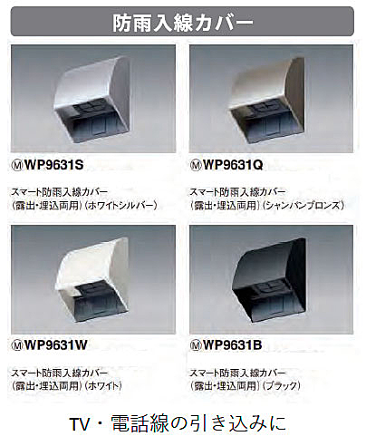 防雨入線カバー(電線引き込み保護用) 電線引き込み部を雨水から守る防雨入線カバーの仕様画像