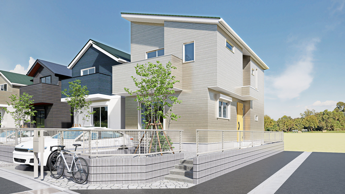 青砥町 1号棟 外観パース