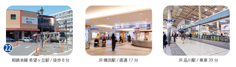 相鉄本線希望ヶ丘駅/徒歩8分、JR横浜駅 直通17分、品川駅 乗車39分。