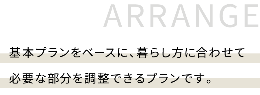 自由すぎないから、決めやすい。 それが、アレンジです。