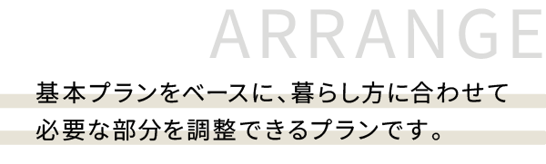 自由すぎないから、決めやすい。 それが、アレンジです。
