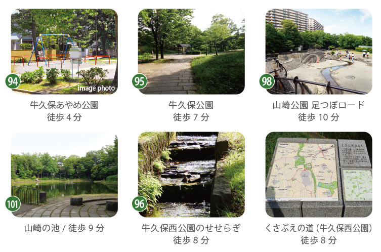 横浜市都筑区牛久保周辺の公園と緑豊かな自然環境