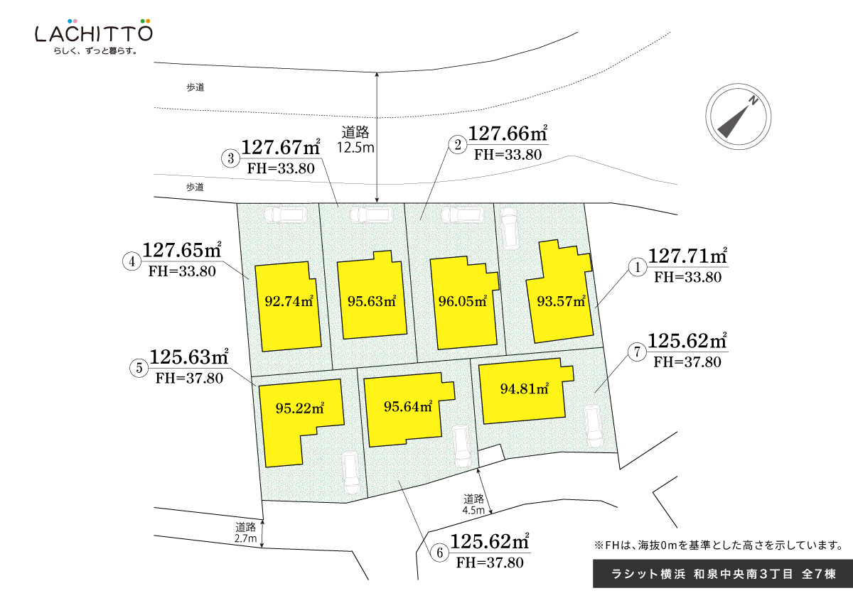 ラシット横浜 和泉中央南3丁目 全7棟|区画図