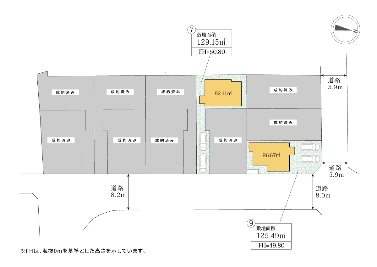 ラシット横浜 平戸2丁目 全11棟 区画図