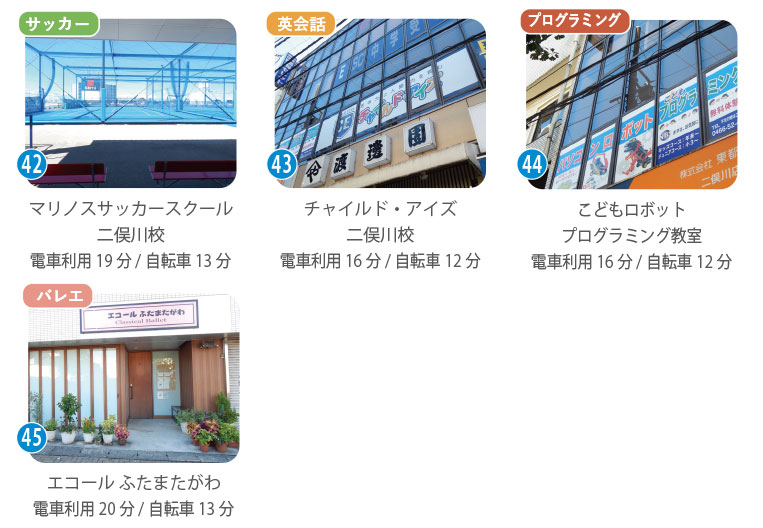 少し足を伸ばせば、専門的なスポーツやプログラミング教室も充実 二俣川エリアのスクール情報。マリノスサッカースクール、チャイルド・アイズ(知能育成)、こどもロボットプログラミング教室、エコールふたまたがわ(バレエ)の紹介。