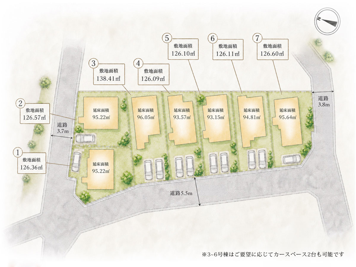 ラシット横浜 下倉田町 全7棟 区画図