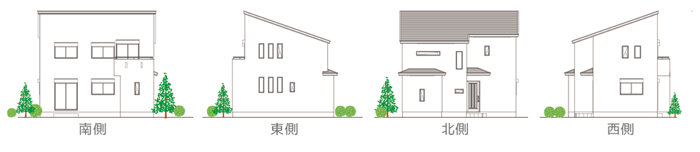 区画No.1 立面図 セミオーダー住宅 区画No.1 立面図 横浜建物