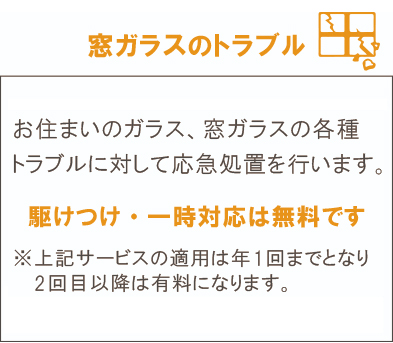 窓ガラスのトラブル